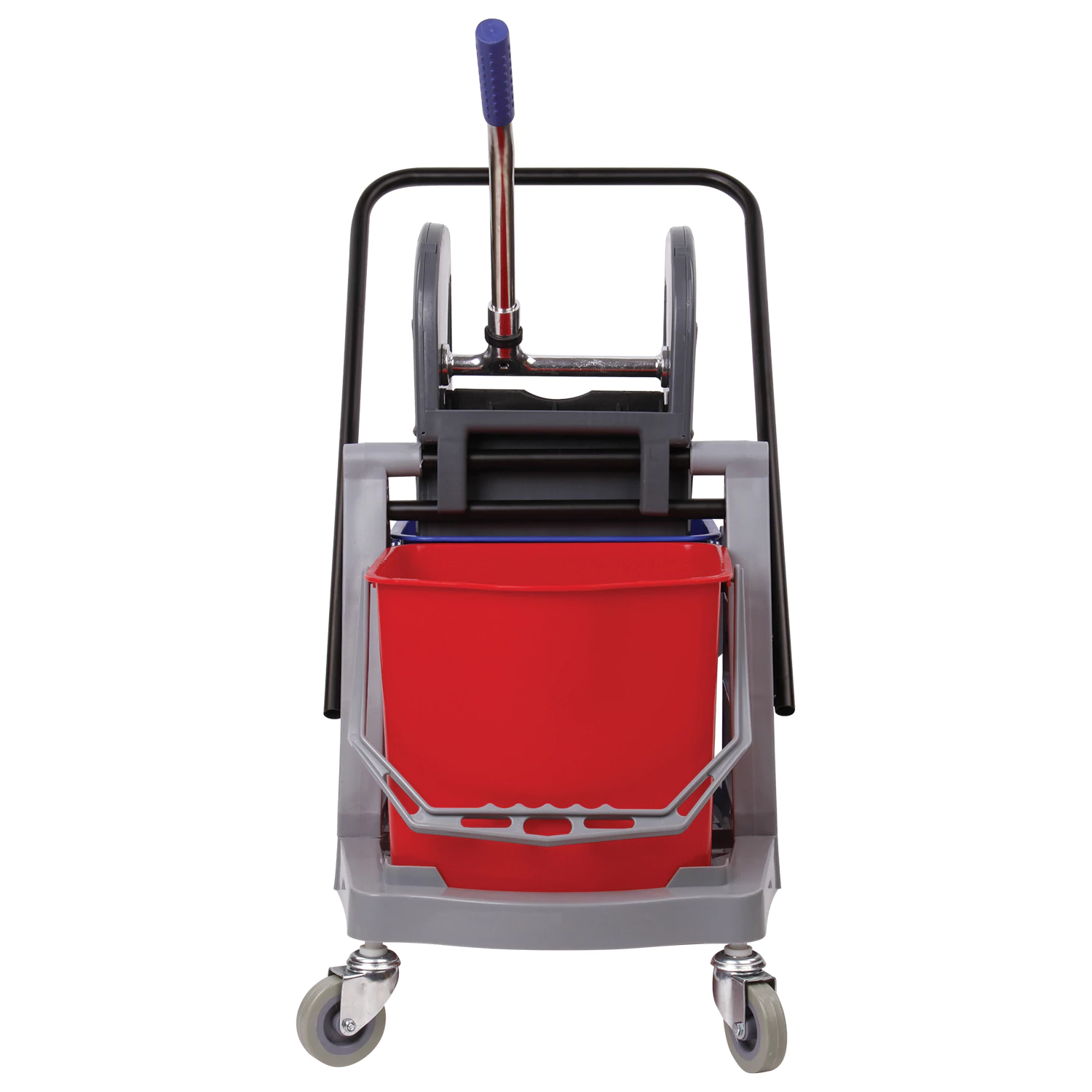 Тележка уборочная BRABIX, 2-съемных ведра 17л, механический отжим, пластиковый каркас